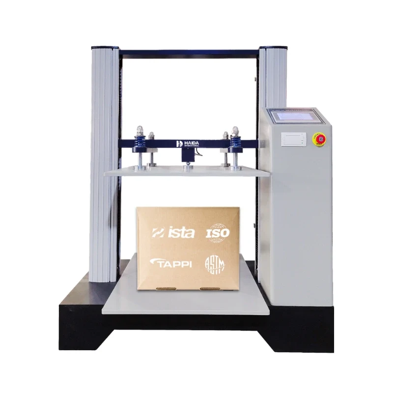 Box compression tester for corrugated packaging
